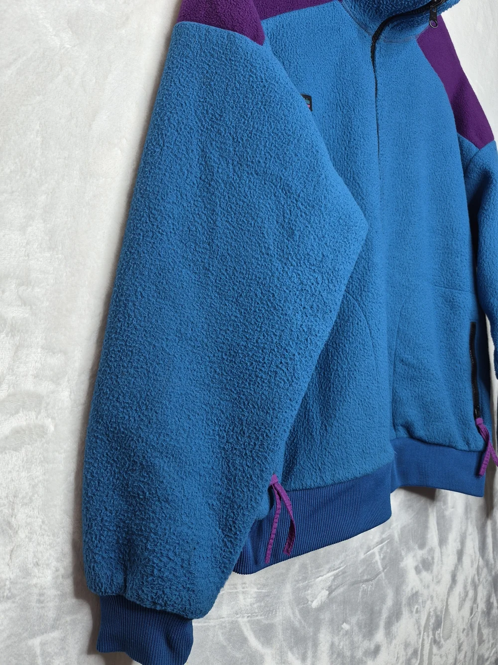 Vintage 90s Columbia Bugaboo Radial Colorblock Fleece Jacket Blue Purple Mens L